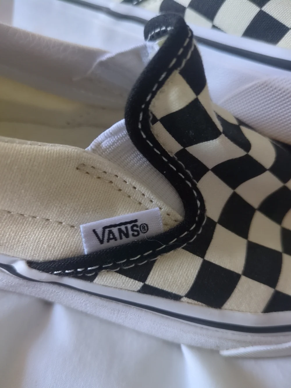 Vans Kids Black & White Checkerboard Slip-On Sneakers - Picture 8 of 8